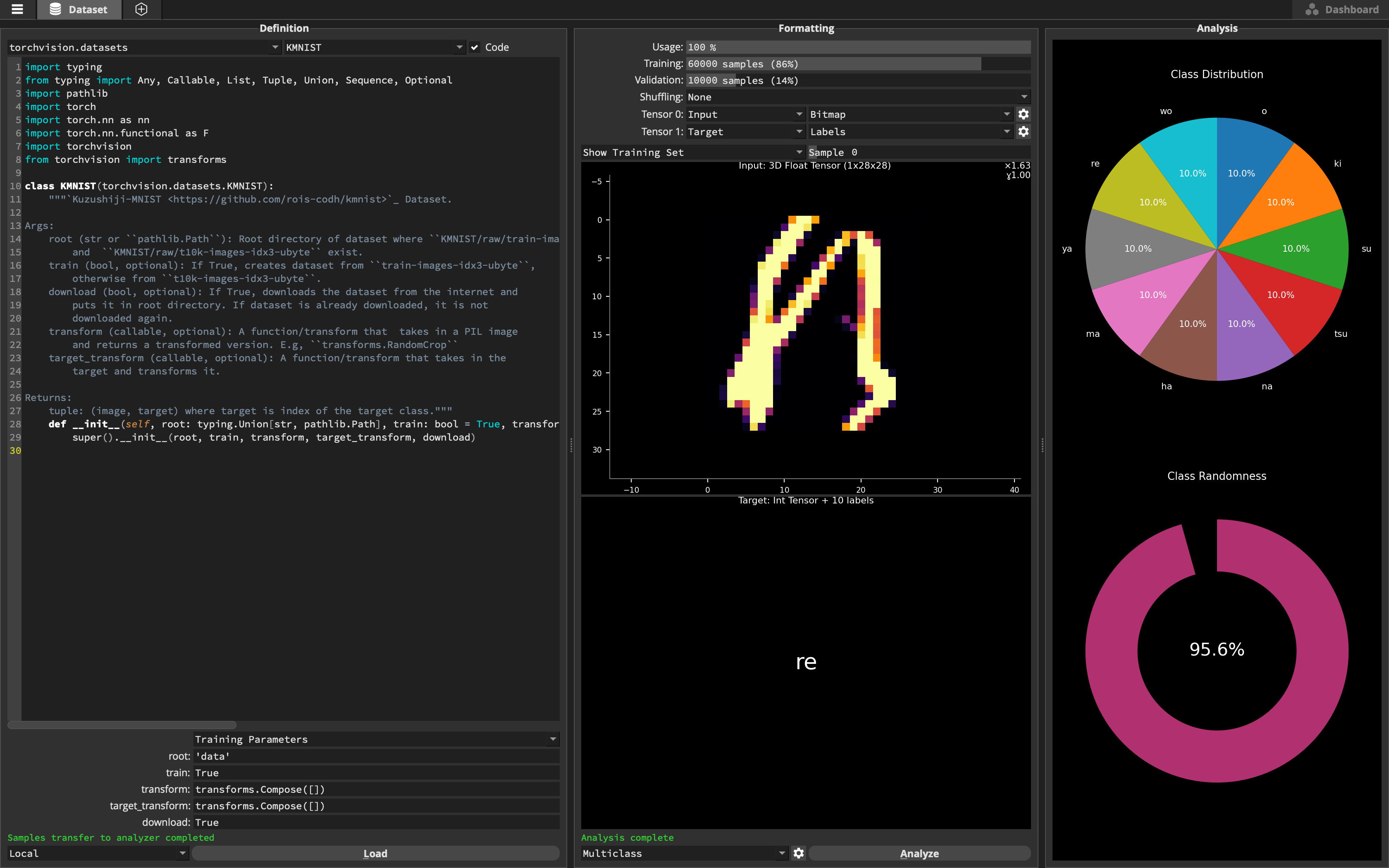 custom dataset